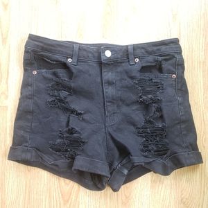 American Eagle High-Waisted Distressed Shorts super stretch